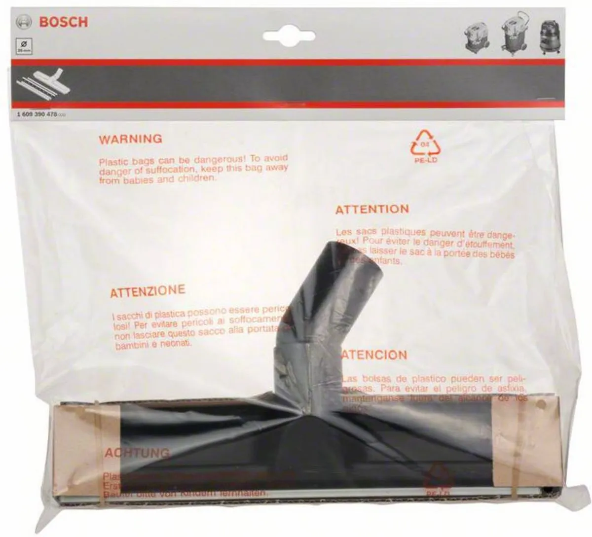Bosch Universele Zuigmondset 3-delig - 35mm