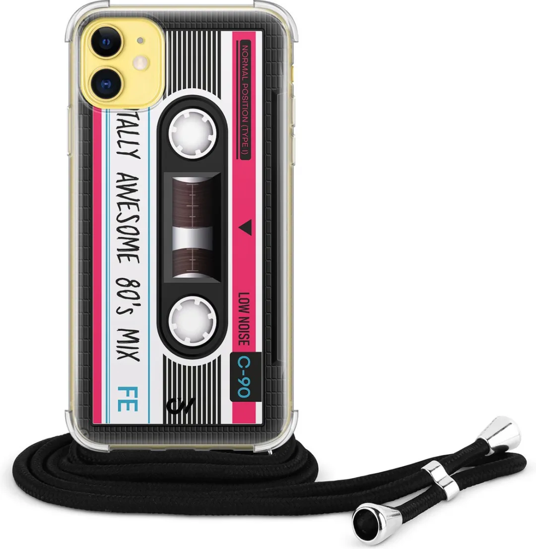 Casevibes Telefoonhoesje iPhone 11 Cassette Grijs C/11/UV/009