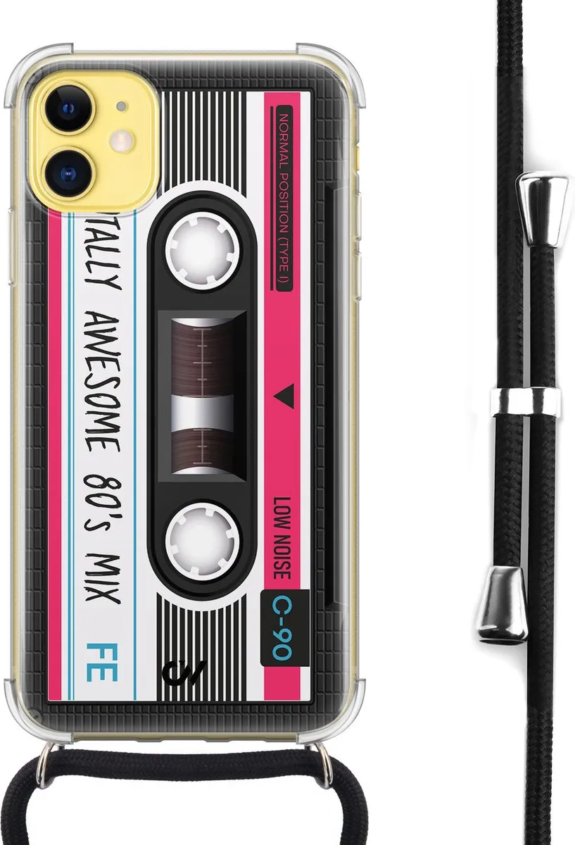 Casevibes Telefoonhoesje iPhone 11 Cassette Grijs C/11/UV/009
