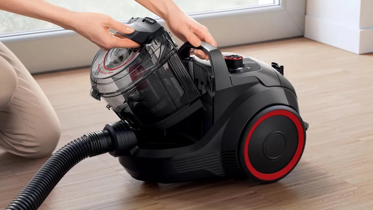 Bosch ProPower BGS21POW2 Stofzuiger Zonder Zak - 750W - 2L - Zwart/Rood - afbeelding 6 van 6