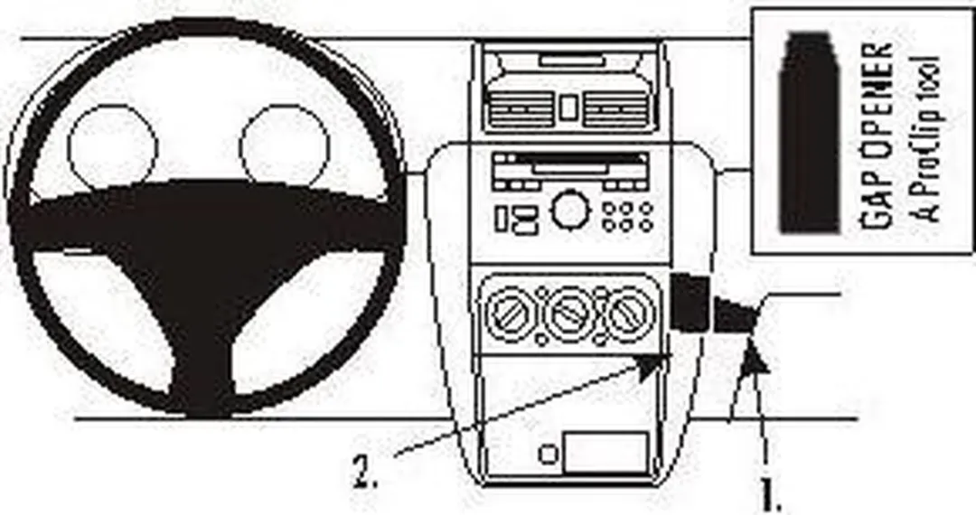 Brodit ProClip 853884 Houder - Fiat Sedici/Suzuki SX4 - Zwart - afbeelding 6 van 6