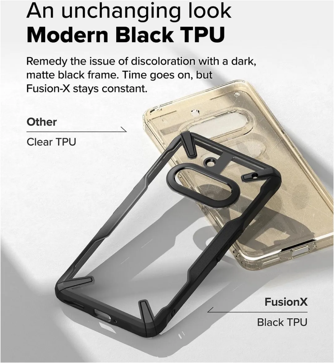 Ringke Fusion X Hoesje Nothing Phone (3a) - Zwart