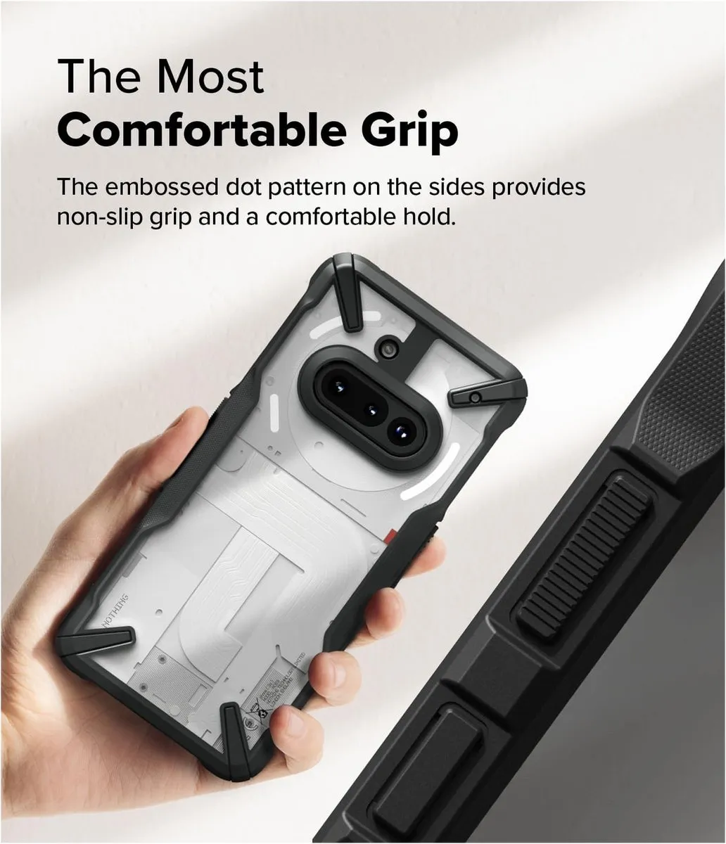 Ringke Fusion X Hoesje Nothing Phone (3a) - Zwart