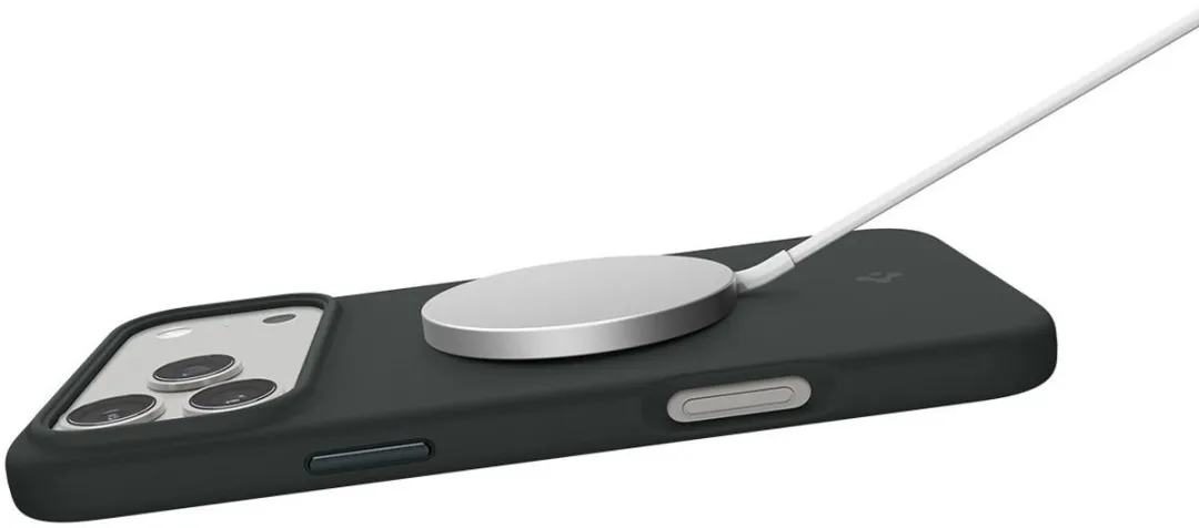 Spigen Silicone Fit MagSafe Hoesje iPhone 17 Pro - Zwart - afbeelding 6 van 6