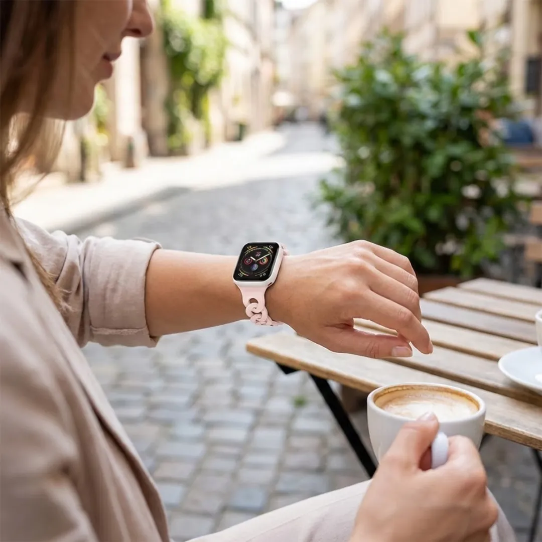 NUVEX Roze Smartwatchband - Ultra Dun Silicone - Apple Watch 38/40/41/42mm