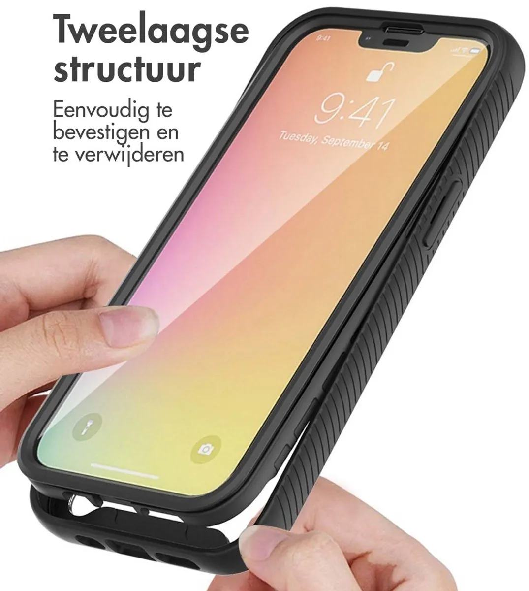 Imoshion Hoesje iPhone 13 - 360° Beschermend - Zwart