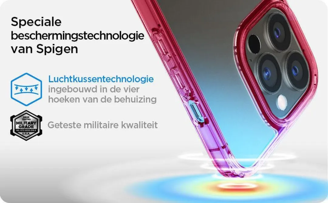 Spigen Ultra Hybrid Hoesje 8809756649530 - iPhone 13 Pro Max - Rood