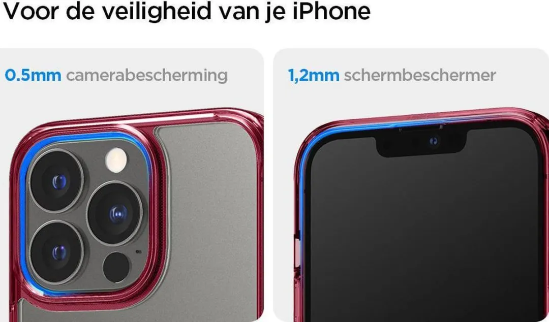 Spigen Ultra Hybrid Hoesje 8809756649530 - iPhone 13 Pro Max - Rood