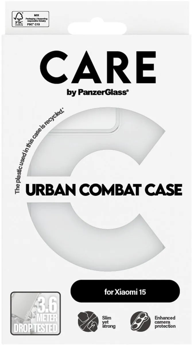 PanzerGlass Urban Combat Case CRRFLTRG53445 Xiaomi 15 - Transparant
