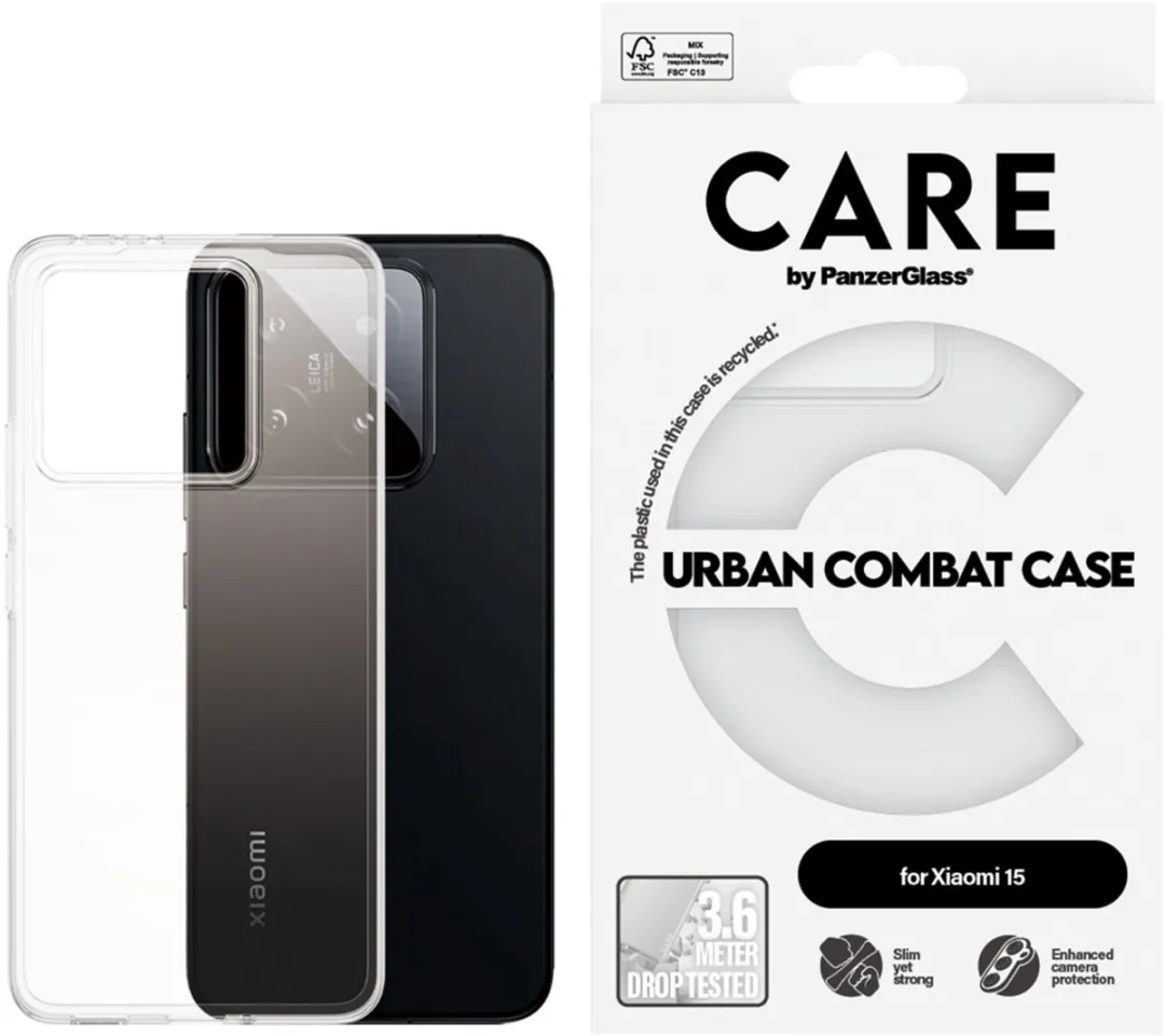 PanzerGlass Urban Combat Case CRRFLTRG53445 Xiaomi 15 - Transparant