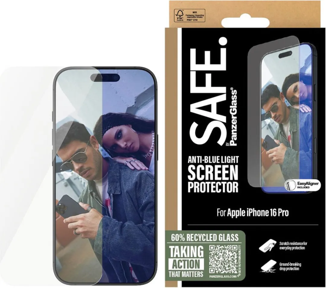 PanzerGlass EyeScreenprotector Ultra Wide Fit iPhone 16 Pro - 1 Stuk