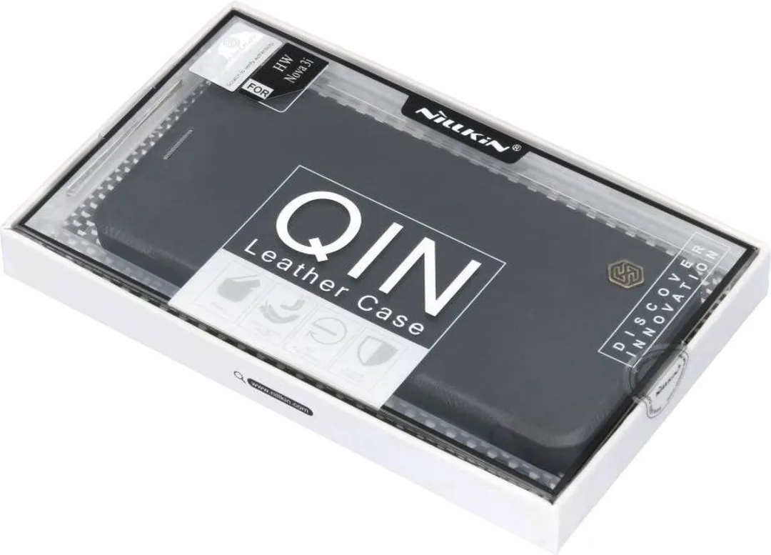 Nillkin Qin Series Flip Hoesje Huawei P Smart Plus PSP16259401 - Zwart - afbeelding 6 van 6