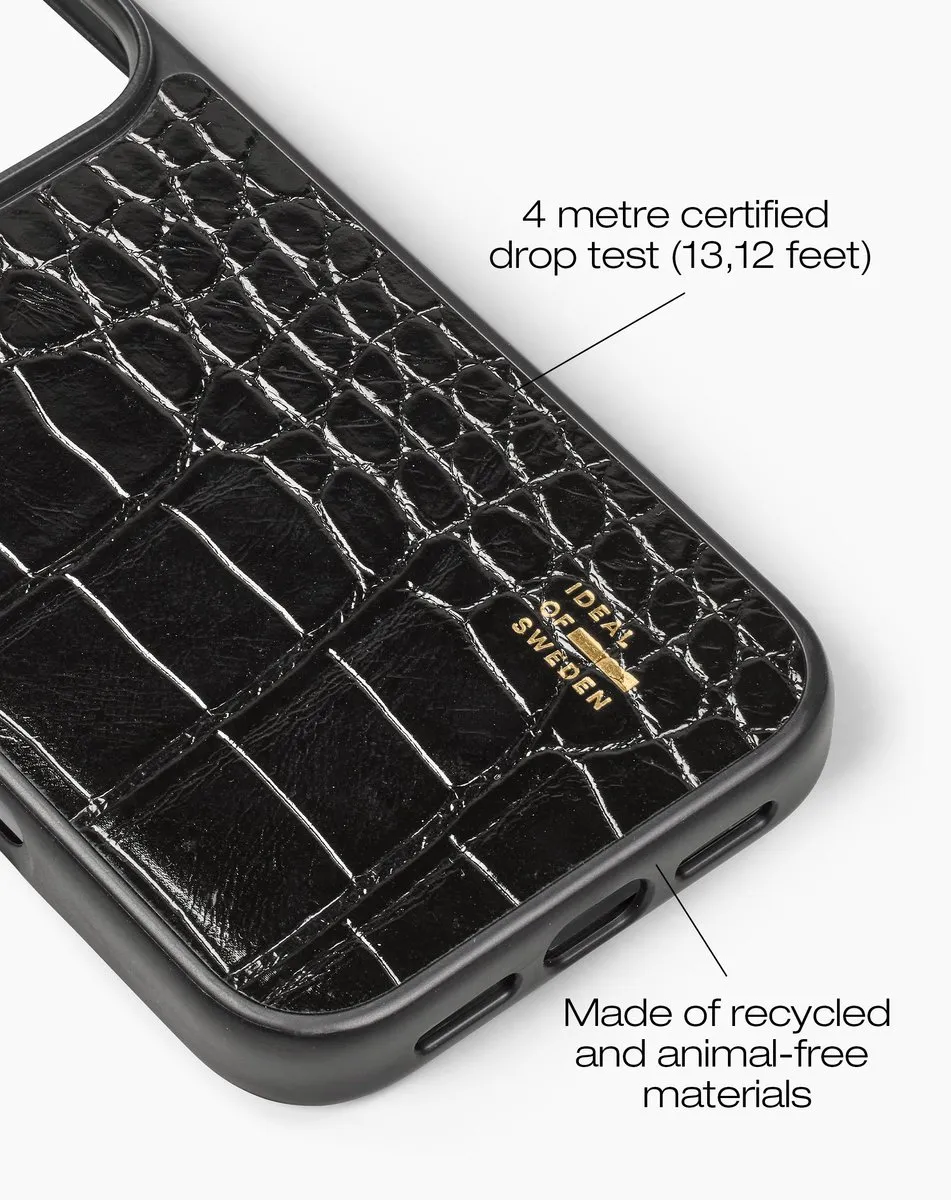 iDeal of Sweden Vegan Leather Case iPhone 17 Pro Max - Black Croco