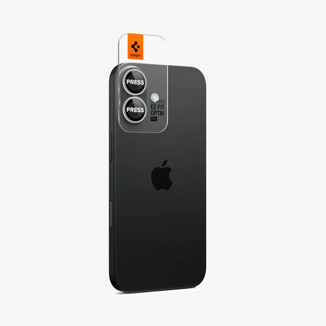 Spigen Optik Pro EZ Fit Lens Protector AGL10126 - iPhone 17/16 Plus - 2 Stuks - Zilver - afbeelding 6 van 6