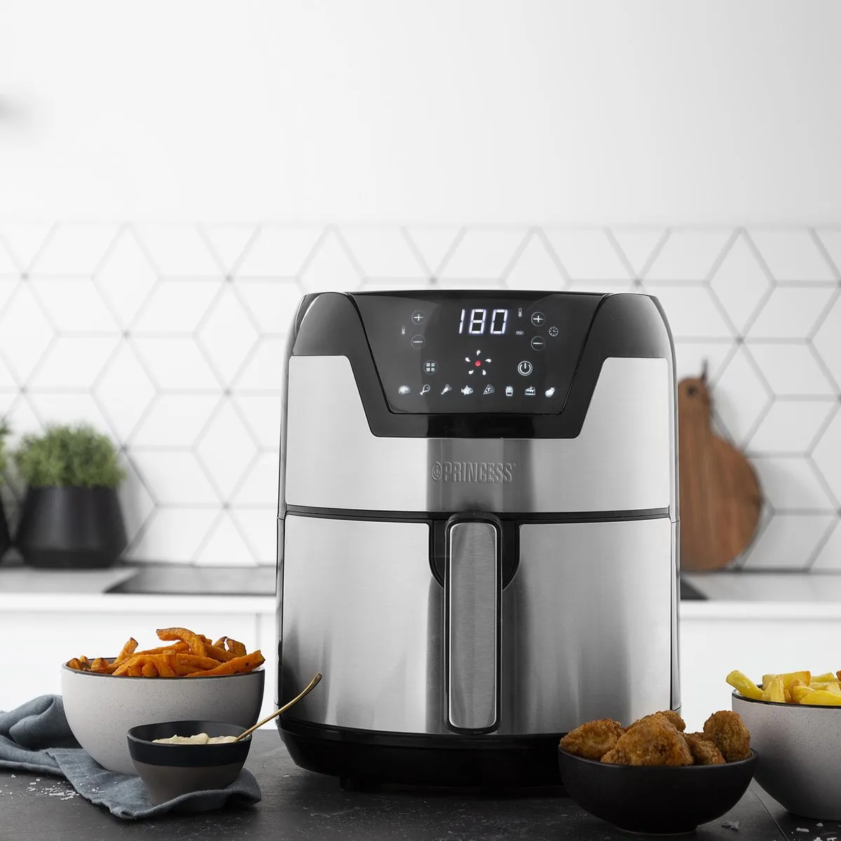 Princess Digitale Airfryer XXL 182026 - 1500W - 4.5L - 8 Programma's - Kleurenmix
