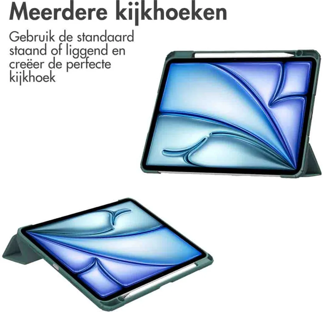 Imoshion Tablethoes SH00074589 - iPad Air 13" - Trifold Hardcase - Groen