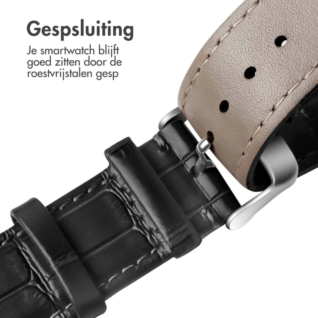 Imoshion Lederen Bandje Apple Watch 42mm - Zwart