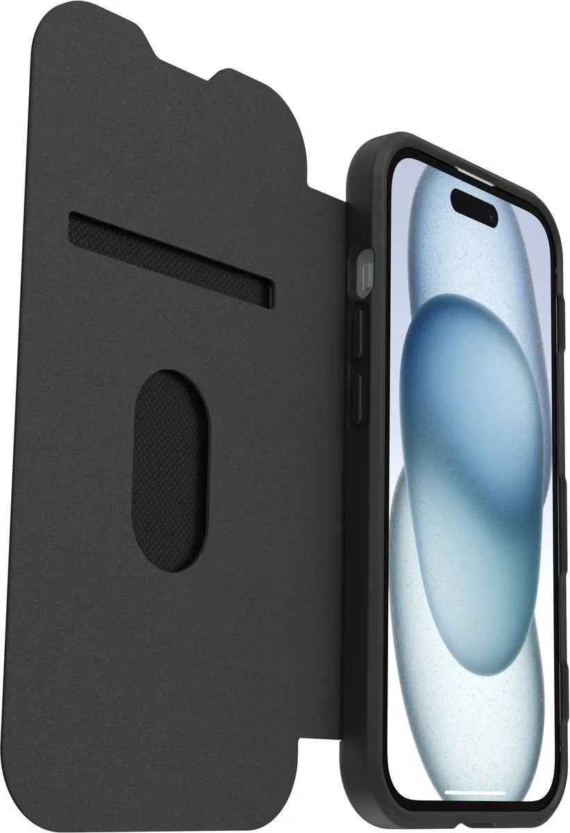 OtterBox React Folio 77-97828 iPhone 16 - MagSafe - 1 Pasje - Zwart/Transparant