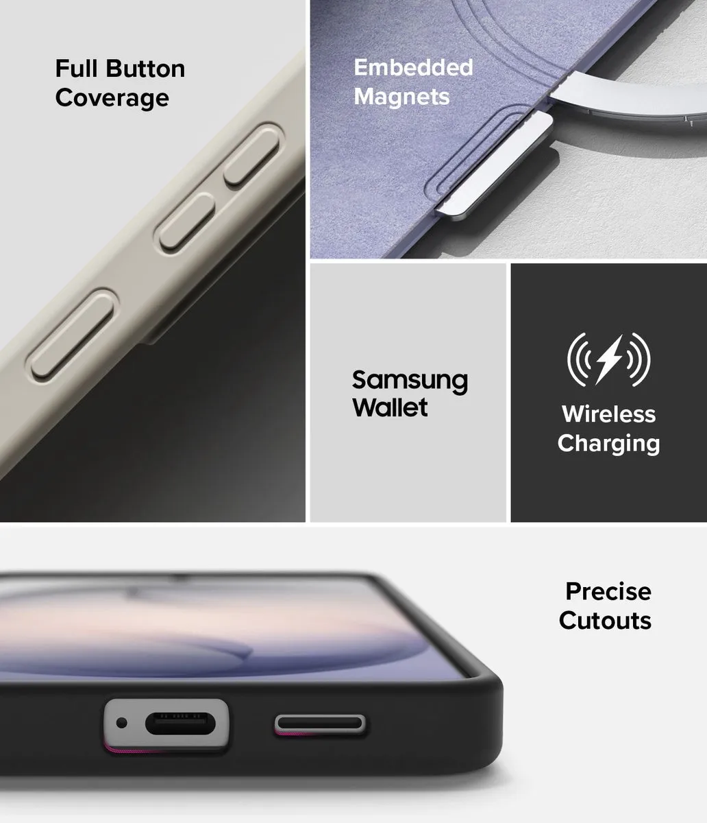 Ringke Silicone MagSafe Hoesje Samsung Galaxy S26 - Grijs