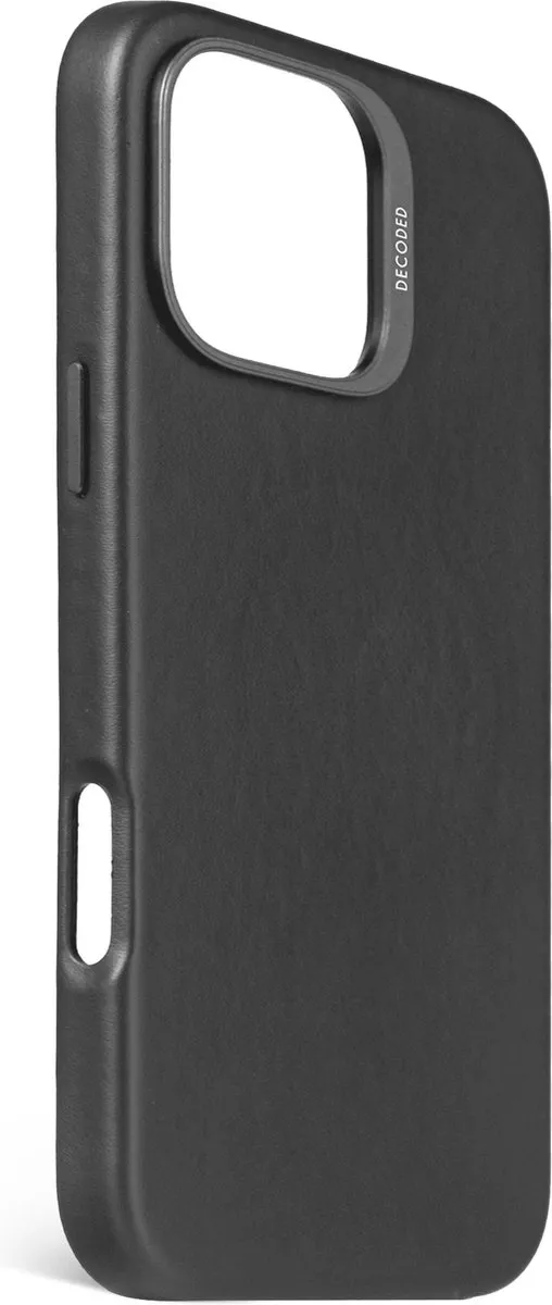 Decoded D25IPO16PMBC1BK Hoesje iPhone 16 Pro Max - Premium Ecco Leer - Zwart