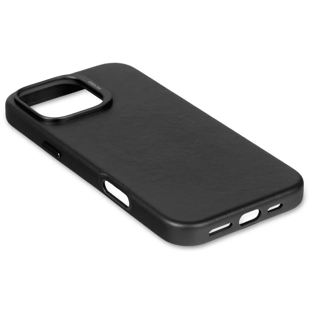 Decoded D25IPO16PMBC1BK Hoesje iPhone 16 Pro Max - Premium Ecco Leer - Zwart