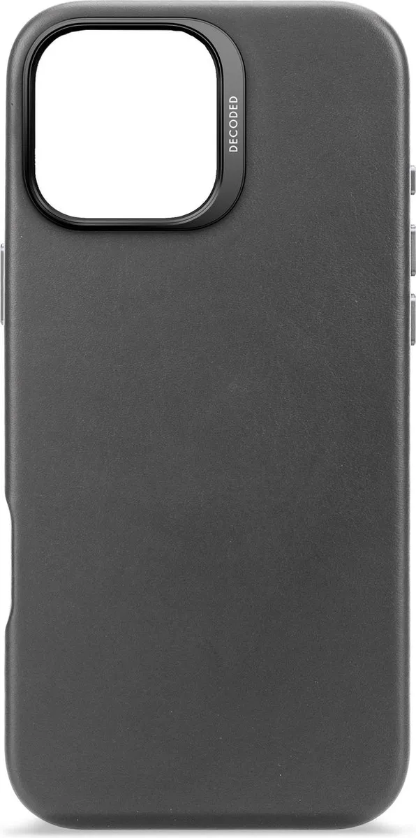 Decoded D25IPO16PMBC1BK Hoesje iPhone 16 Pro Max - Premium Ecco Leer - Zwart