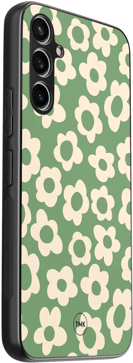 Casevibes Hoesje Samsung Galaxy A54 Retro Cute Flowers Groen - TPU