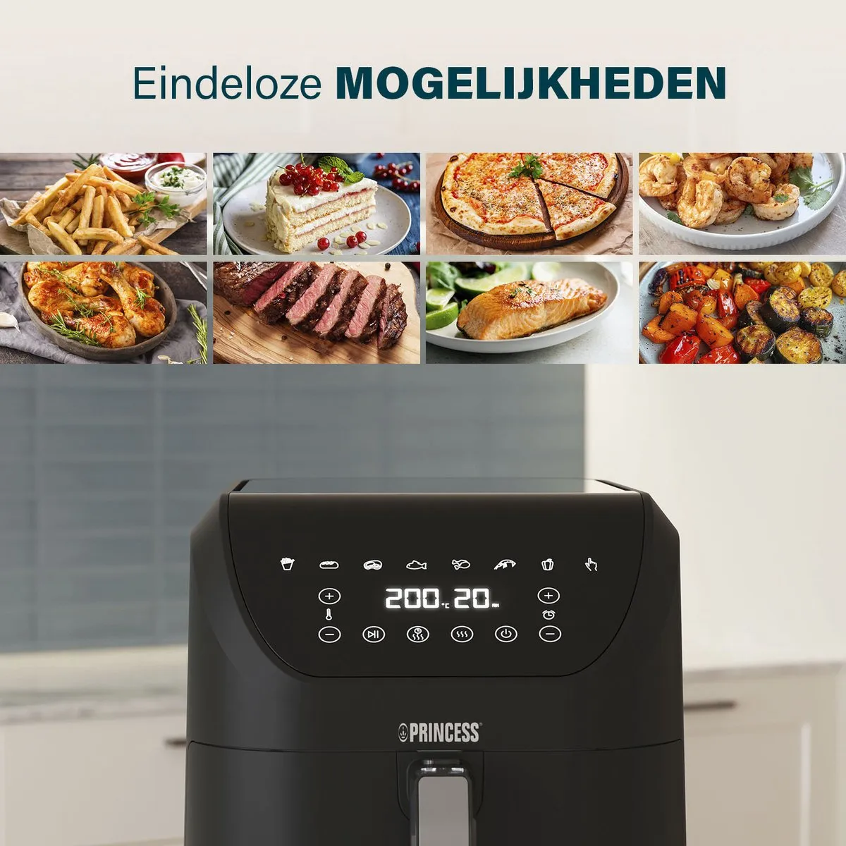 Princess 182256 Airfryer XXL - 8L - 2000W - Zwart - afbeelding 6 van 6