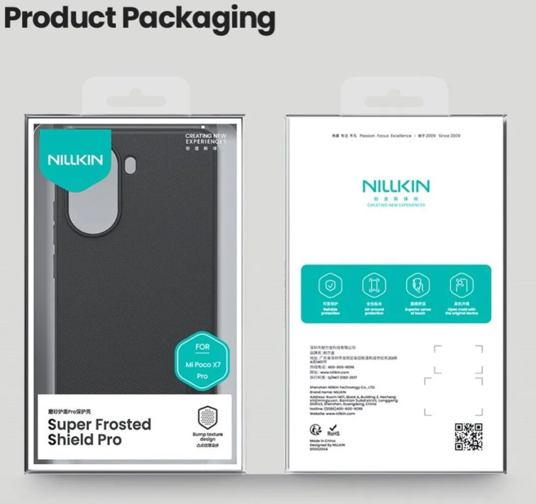 Nillkin Super Frosted Shield Hoesje Xiaomi Poco X7 Pro - Blauw - afbeelding 6 van 6