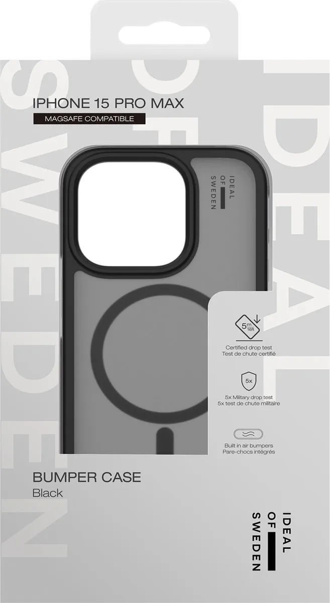 iDeal of Sweden Bumper Case iPhone 15 Pro Max - Zwart
