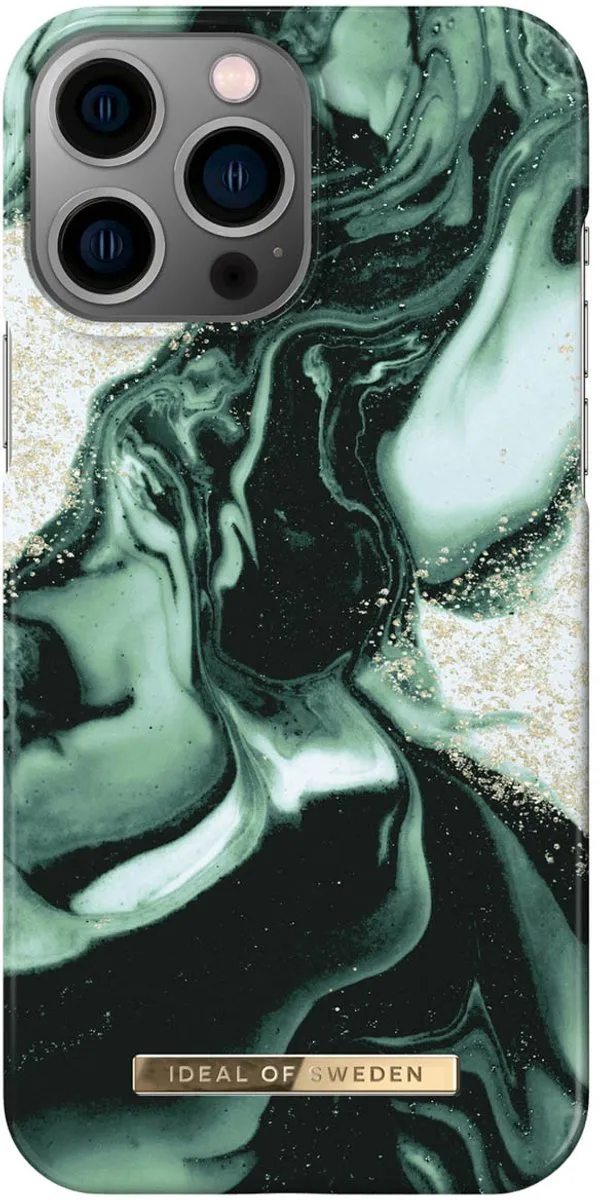 iDeal of Sweden iPhone 13 Pro Max Backcover - Golden Olive Marble