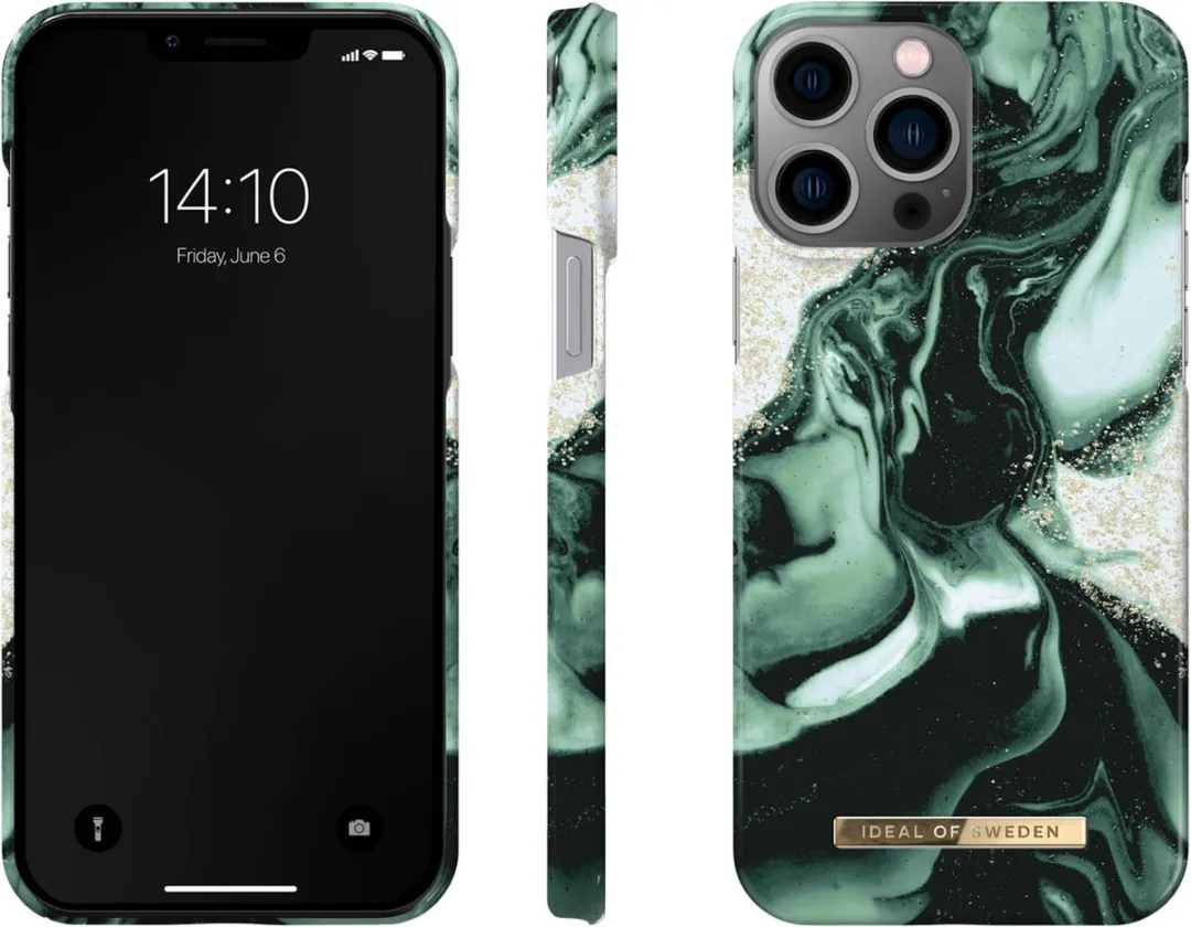 iDeal of Sweden iPhone 13 Pro Max Backcover - Golden Olive Marble