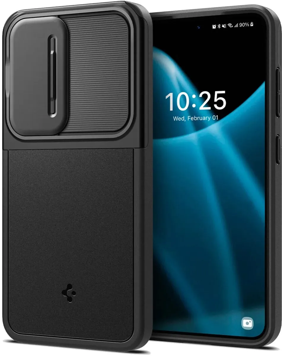 Spigen Optik Armor 12132 Hoesje - Samsung Galaxy S24 - Zwart