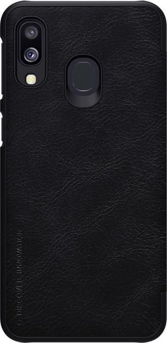 Nillkin Qin PU Leather Book Case Samsung Galaxy A40 - Zwart - afbeelding 2 van 4