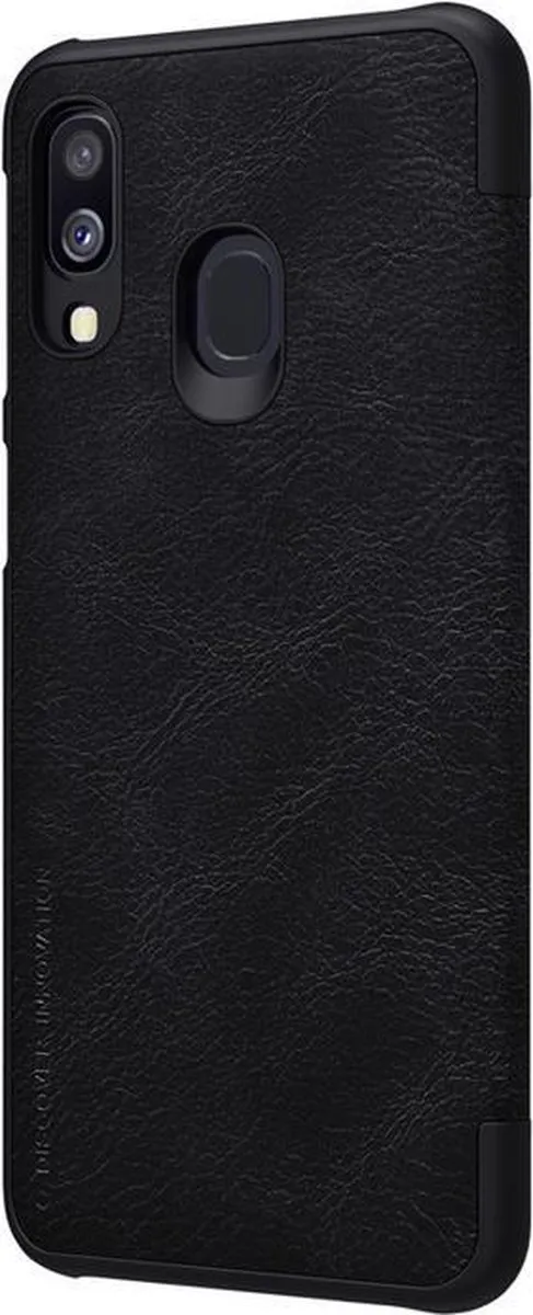 Nillkin Qin PU Leather Book Case Samsung Galaxy A40 - Zwart - afbeelding 3 van 4