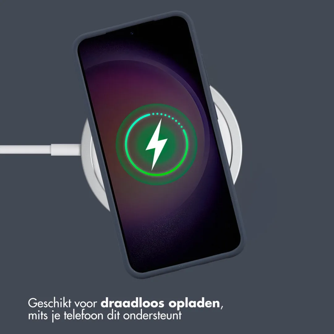 Accezz Hoesje Samsung Galaxy S23 Donkerblauw - Liquid Silicone