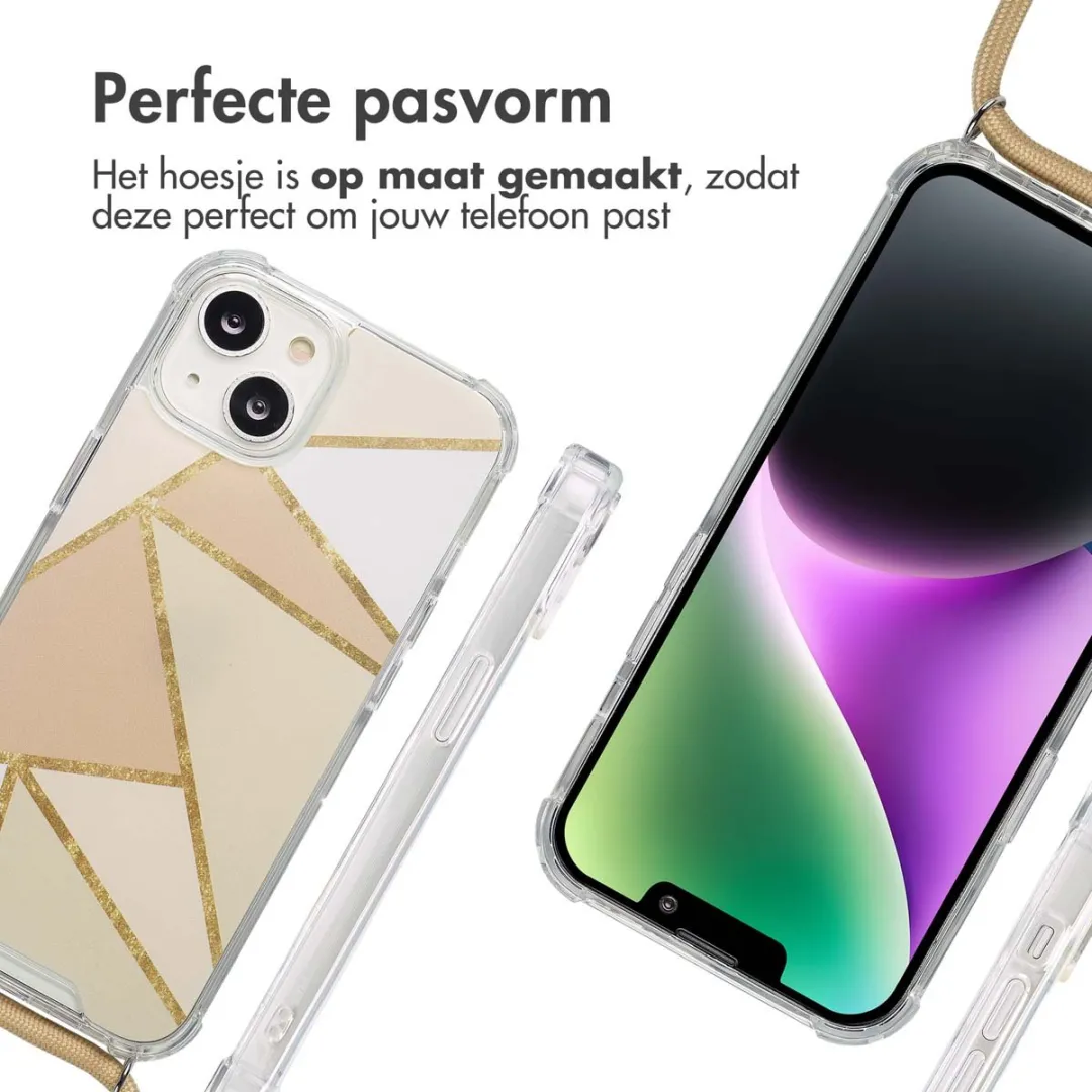 Imoshion iPhone 14 Hoesje - Beige Graphic