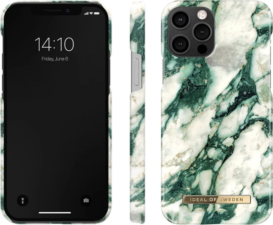iDeal of Sweden iPhone 12/12 Pro Backcover - Calacatta Emerald Marble - afbeelding 4 van 6