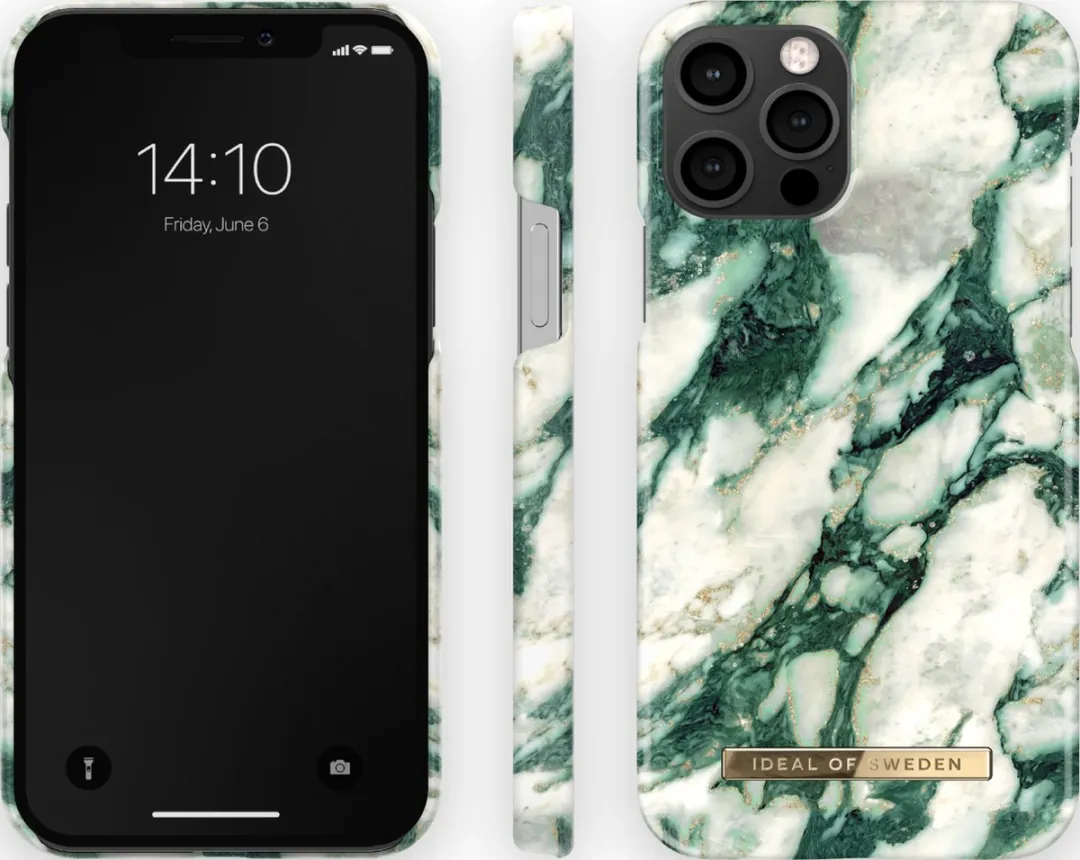 iDeal of Sweden iPhone 12/12 Pro Backcover - Calacatta Emerald Marble - afbeelding 3 van 6