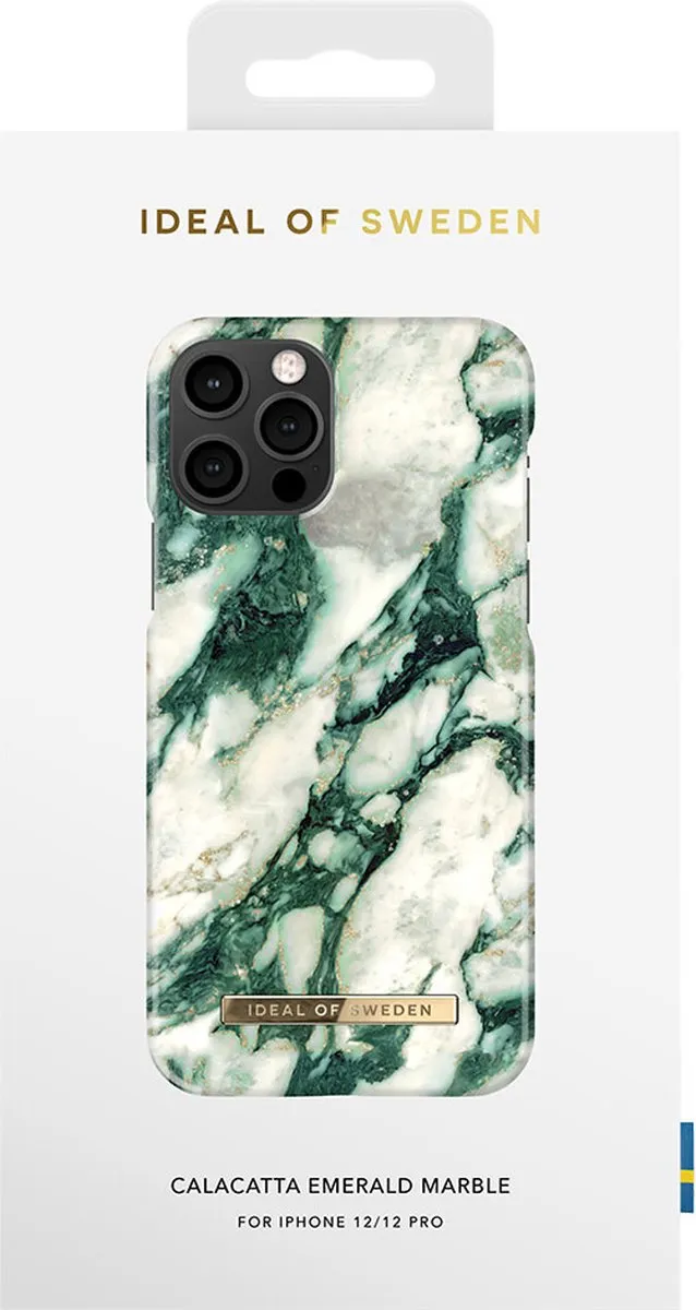 iDeal of Sweden iPhone 12/12 Pro Backcover - Calacatta Emerald Marble - afbeelding 5 van 6