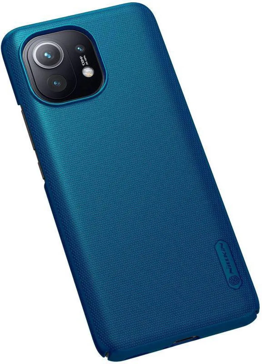 Nillkin - Xiaomi Mi 11 Pro Hoesje - Super Frosted Shield - Back Cover - Blauw