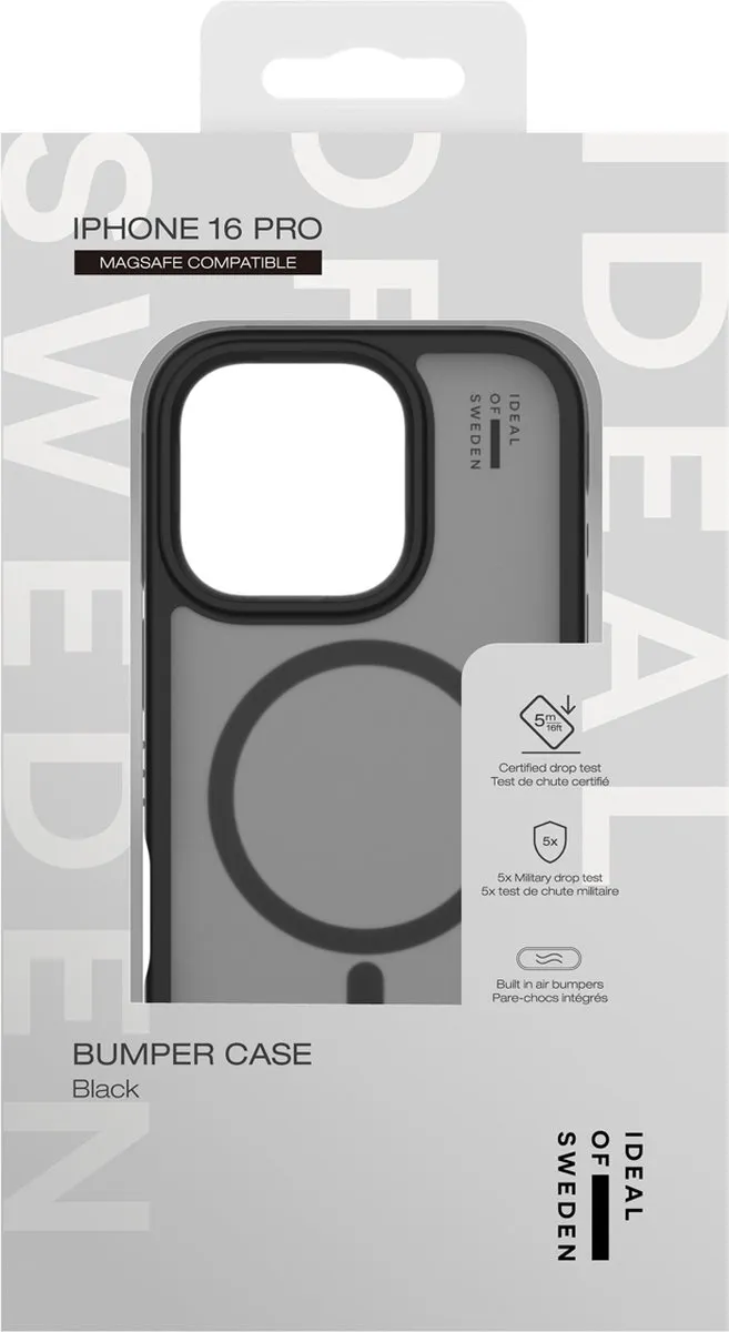 iDeal of Sweden Bumper Case iPhone 16 Pro - Zwart - IDBPCMS-I2461P-01