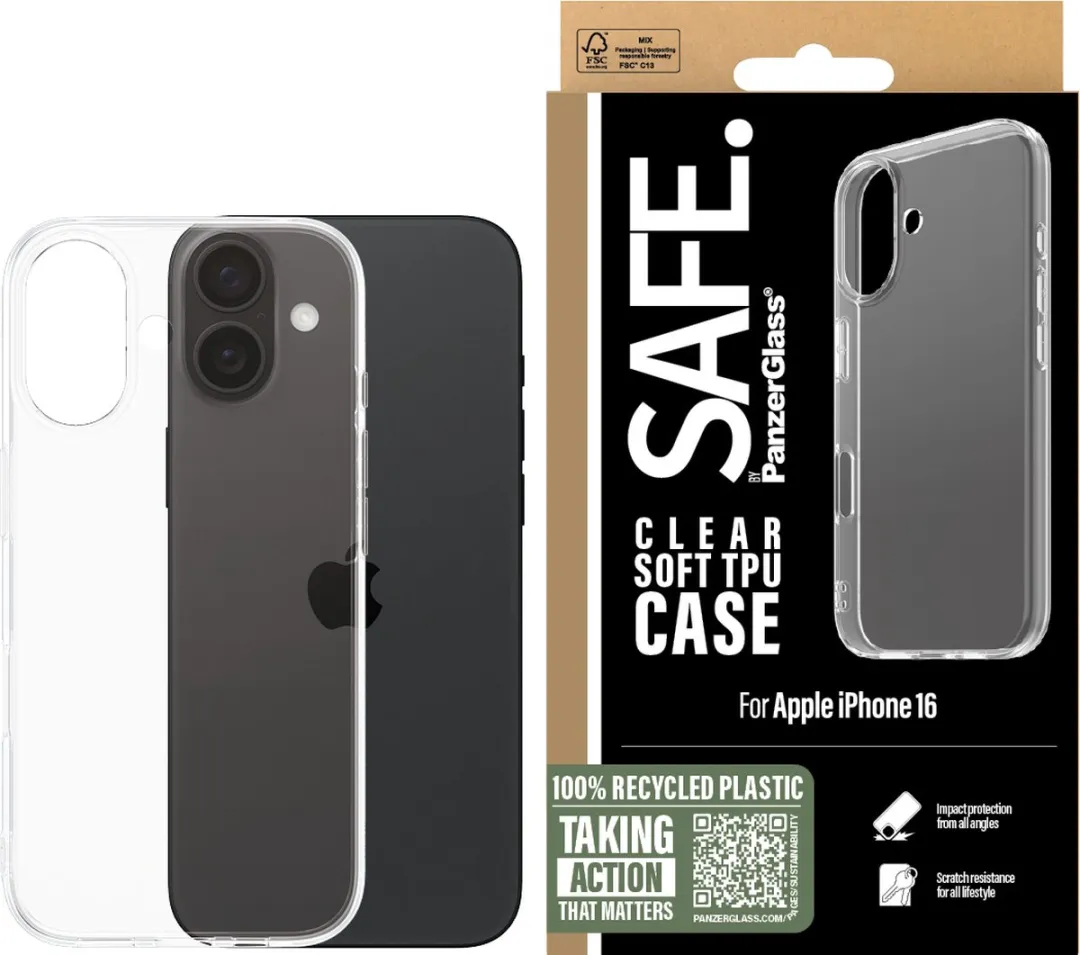 PanzerGlass SAFE. by TPU iPhone 15 Hoes - Transparant - SAFE95896