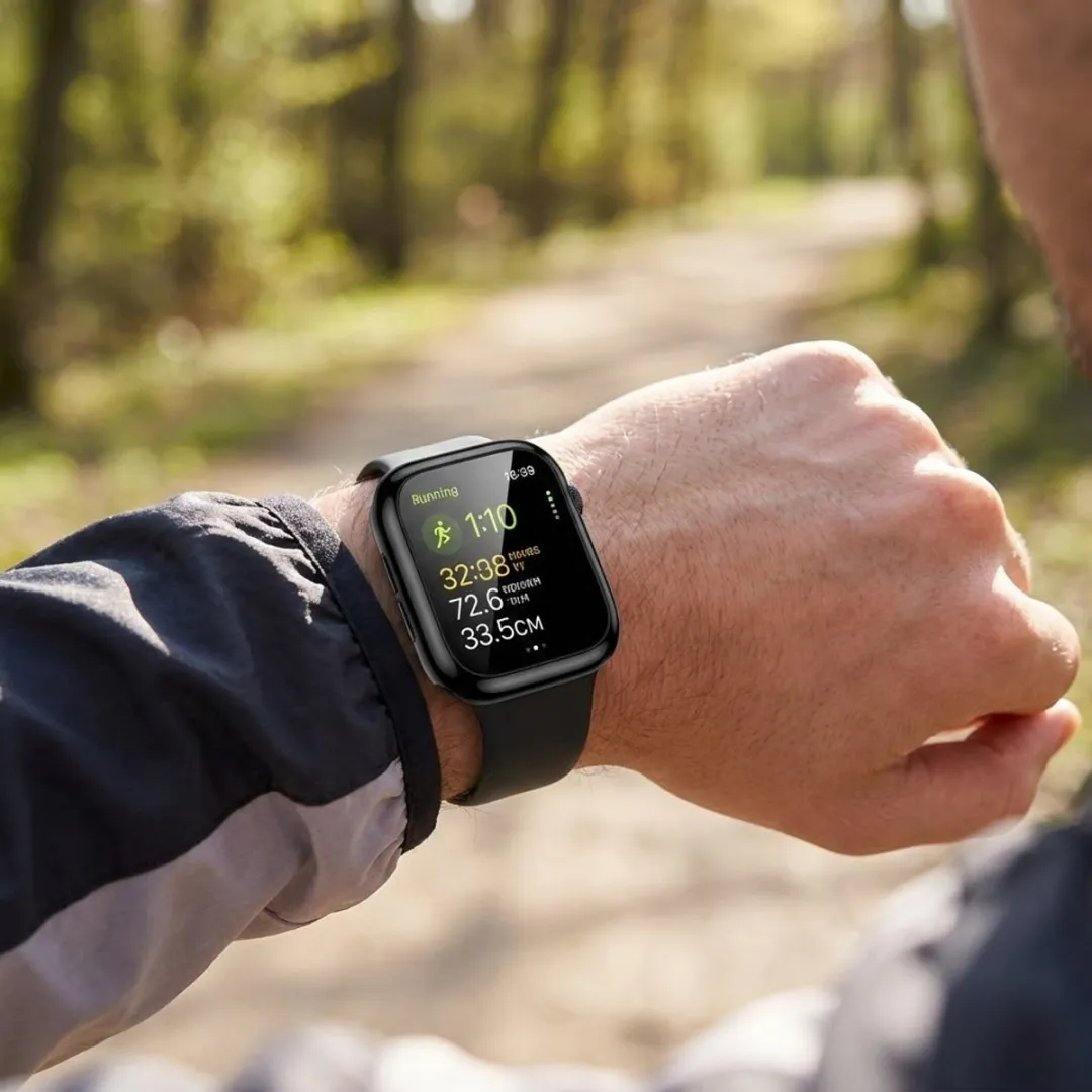 NUVEX Apple Watch 44mm Screenprotector - 4 Stuks - Zwart