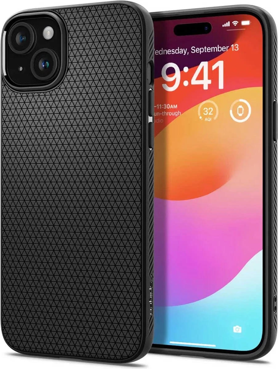 Spigen Liquid Air Case ACS06650 - iPhone 15 Plus - Zwart