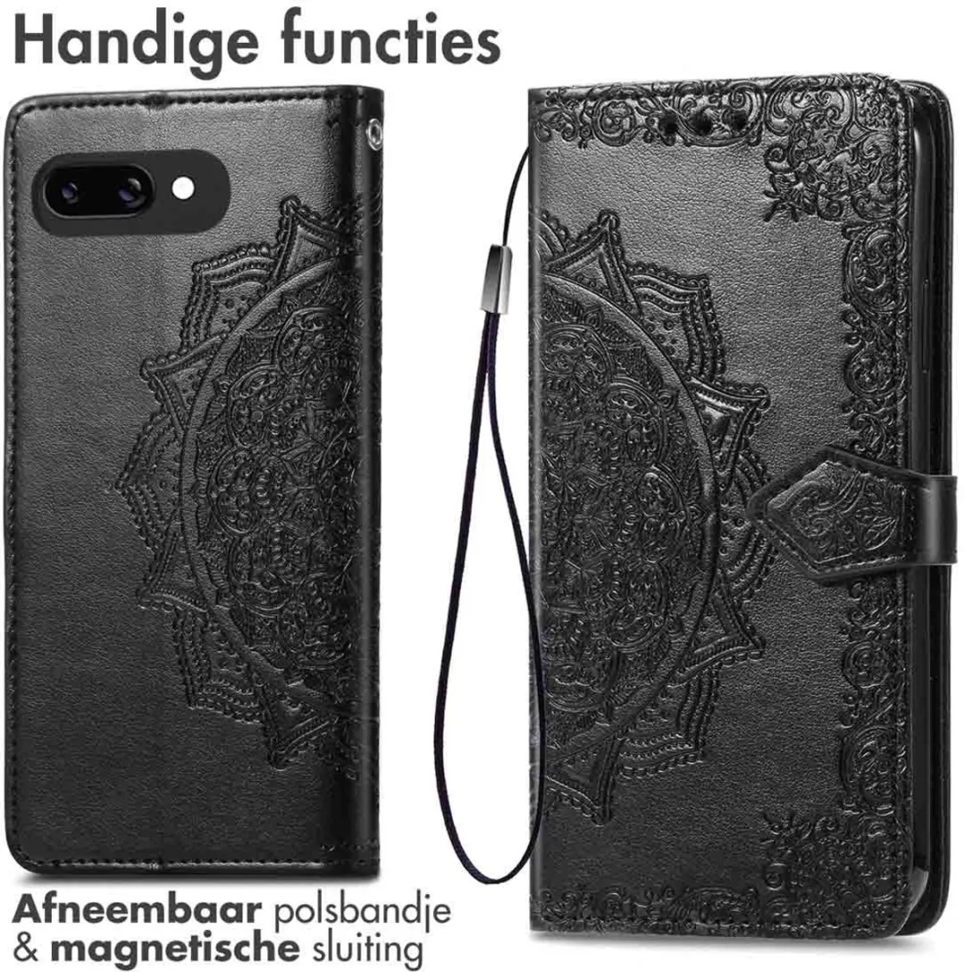 Imoshion Hoesje Google Pixel 9a Mandala Bookcase - Zwart