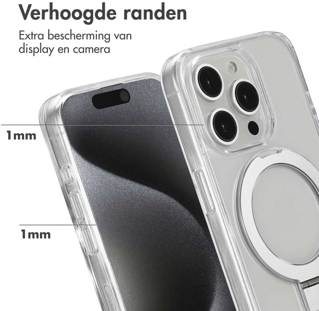 Accezz Hoesje iPhone 15 Pro - Transparant - MagSafe
