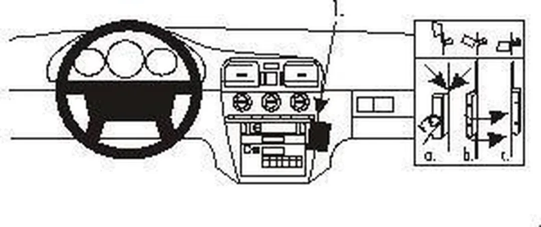 Brodit ProClip Volvo V40/S40 1996-2000 Houder - 852793 - Zwart - afbeelding 2 van 2