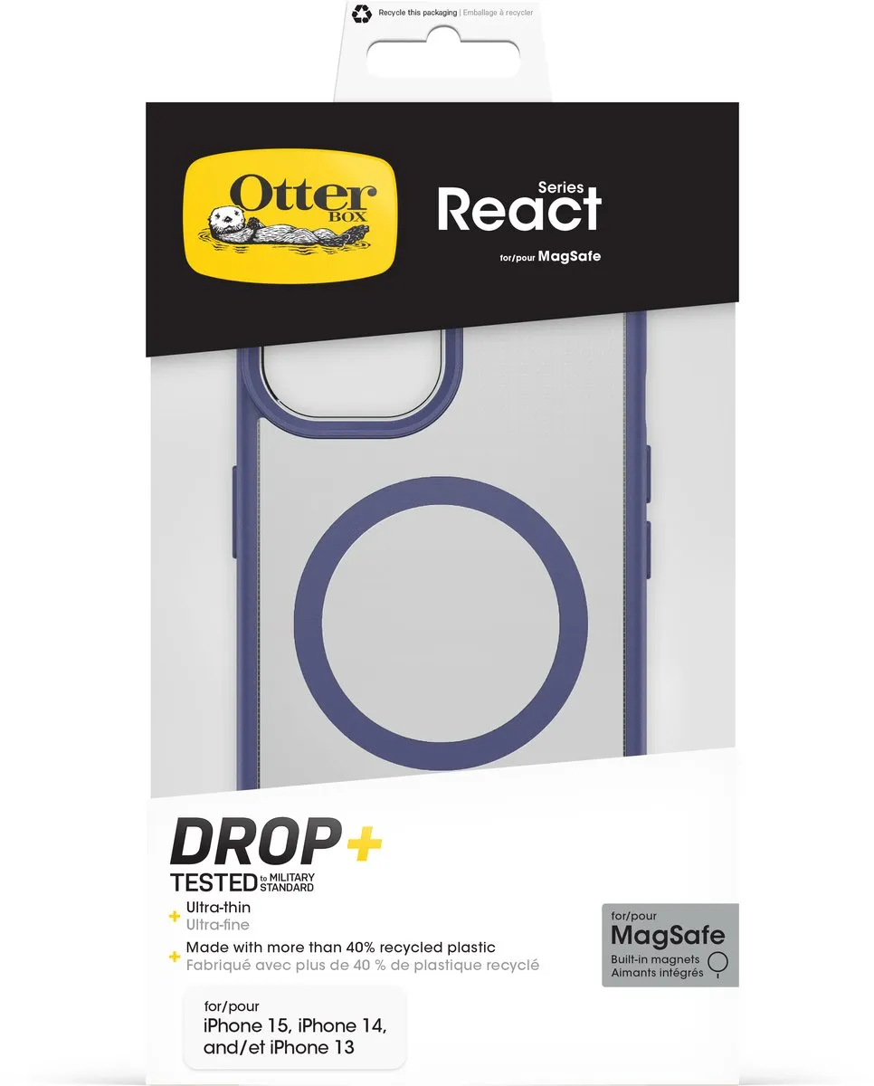 OtterBox React MagSafe Hoesje 77-98205 - Paars/Transparant