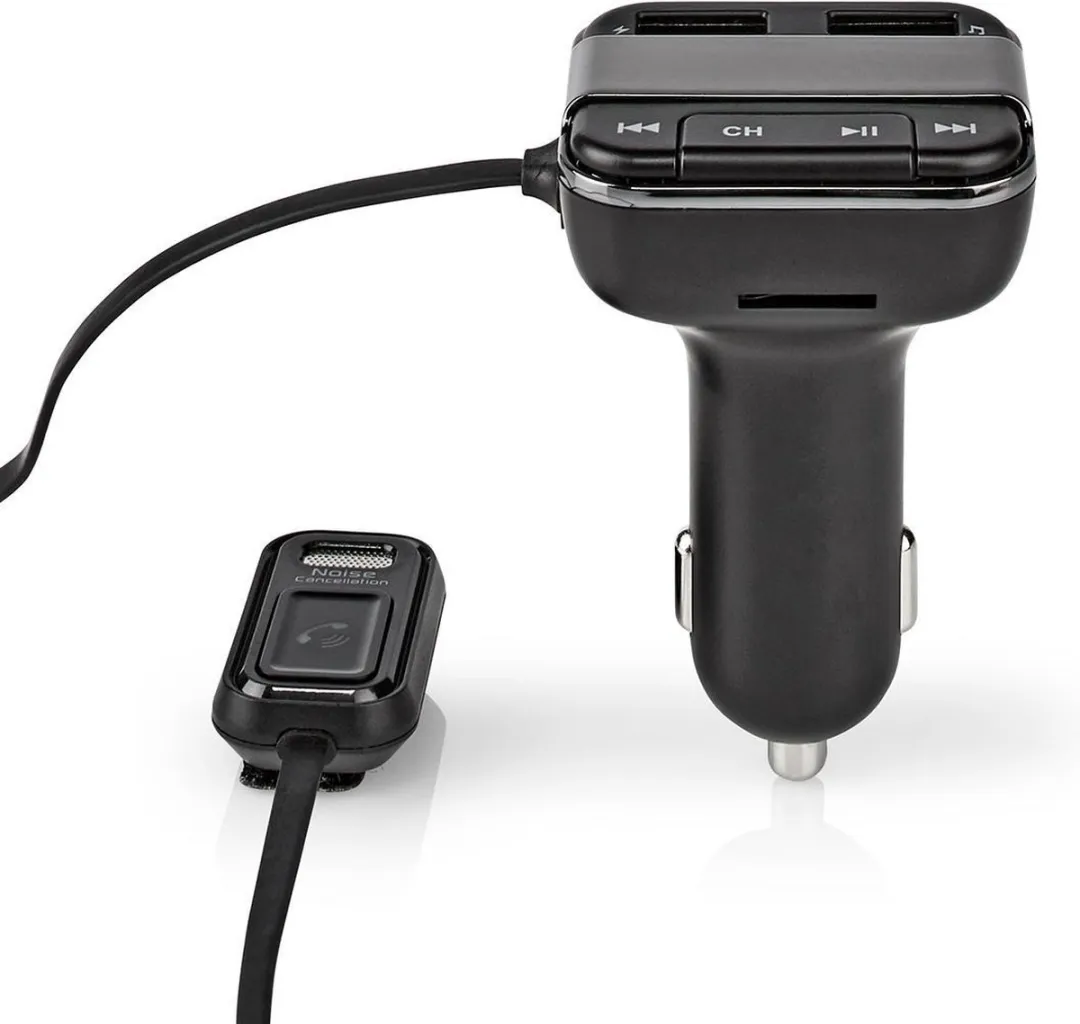 Nedis FM-Audiotransmitter Auto Handsfree Bellen - Grijs/Zwart